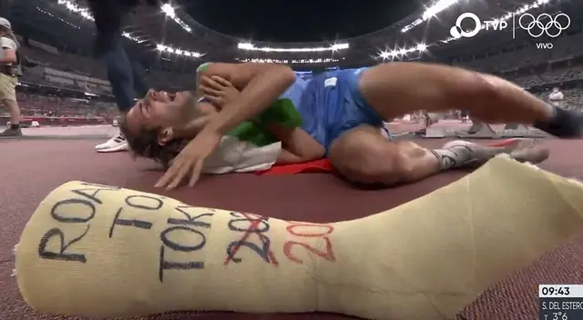 Gianmarco Tamberi Italia gana medalla de oro tras romperse tobillo en Río 2016 Gianmarco Tamberi Italia gana medalla de oro tras romperse tobillo en Río 2016