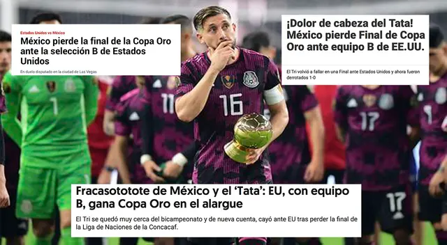México fue criticado por no poder derrotar a Estados Unidos.