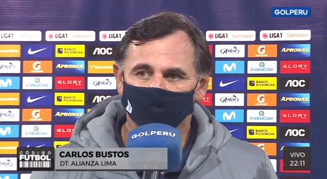 Carlos Bustos contento por quedarse con los tres puntos en esta jornada de la Liga 1 Carlos Bustos contento por quedarse con los tres puntos en esta jornada de la Liga 1