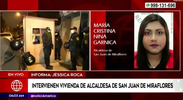 María Cristina Nina Garnica es detenido por actos ilegales en SJM María Cristina Nina Garnica es detenido por actos ilegales en SJM