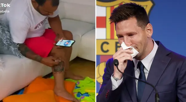 Hincha del Barcelona raya su tatuaje y en su lugar pone el escudo del PSG Hincha del Barcelona raya su tatuaje y en su lugar pone el escudo del PSG