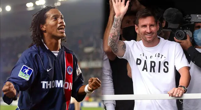 Ronaldinho celebra llegada de Messi al PSG Ronaldinho celebra llegada de Messi al PSG