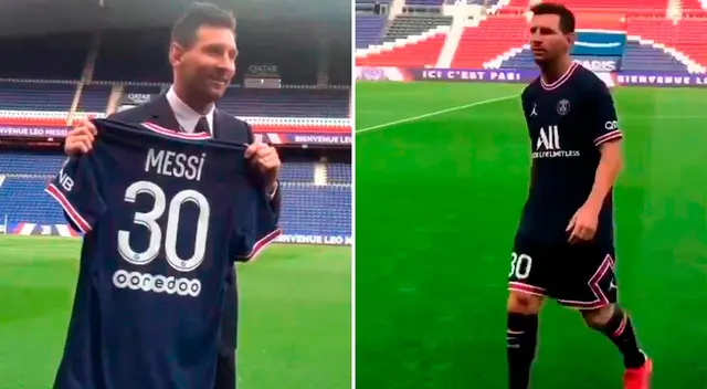 Lionel Messi ya posa con la camiseta del PSG Lionel Messi ya posa con la camiseta del PSG
