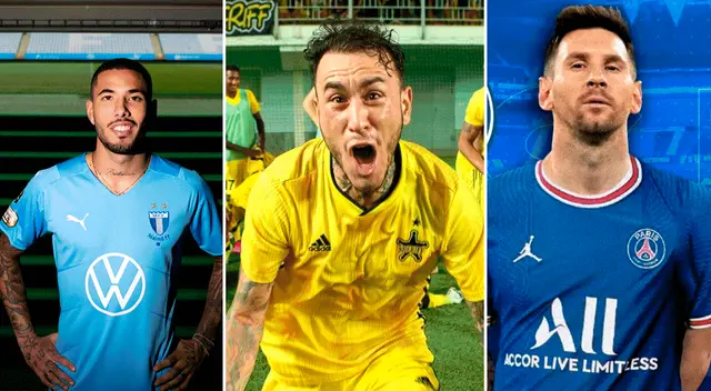 Lionel Messi, Sergio Peña y Gustavo Dulanto
