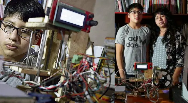 A sus 13 años niño crear una impresora 3D usando cajas de frutas A sus 13 años niño crear una impresora 3D usando cajas de frutas