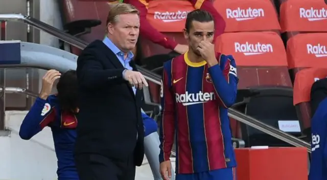 Koeman confía en que Griezmann tome el lugar de Messi en el Barcelona