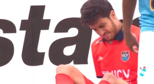 Beto Da Silva en el momento que cae lesionado. Beto Da Silva en el momento que cae lesionado.