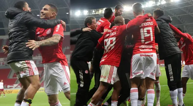 Paolo Guerrero volvió al gol y sus compañeros corrieron a abrazarlo Paolo Guerrero volvió al gol y sus compañeros corrieron a abrazarlo