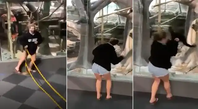 Mujer burla la seguridad de un zoológico pero no resulta como lo esperaba