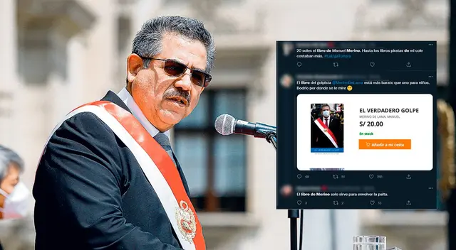 Manuel Merino presentó su libro y usuarios en redes se burlaron.