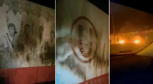Delincuentes incendiaron exteriores del Monumental a un día del clásico de la Liga 1