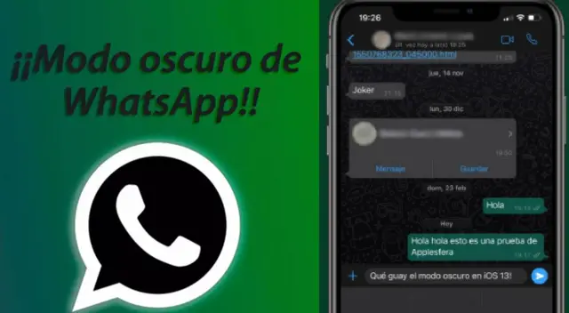 WhatsApp: Como usar la función de modo oscuro
