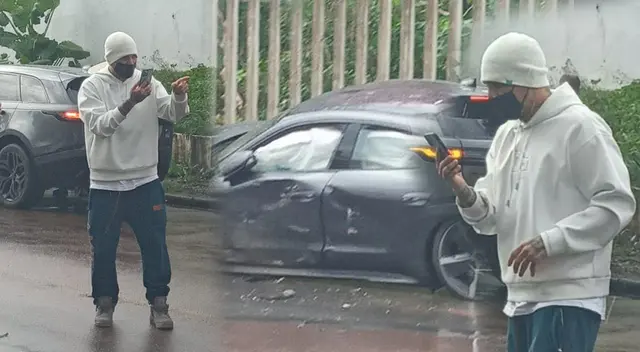 Paolo Guerrero sufrió accidente automovilístico en Brasil Paolo Guerrero sufrió accidente automovilístico en Brasil