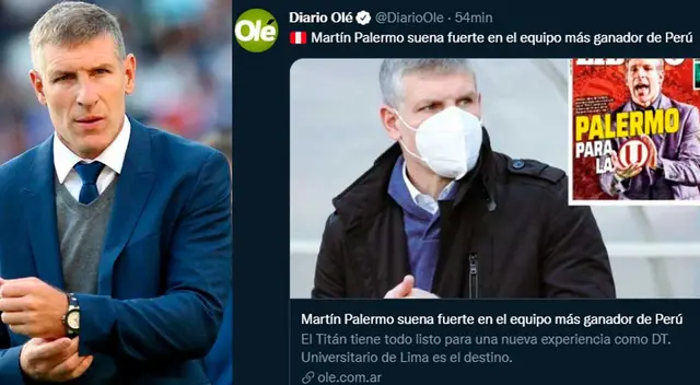 Diario Olé publicó la portada de Líbero con Martín Palermo.