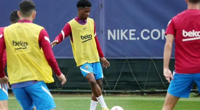 Ansu Fati fue la novedad en los entrenamientos del Barcelona