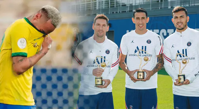 PSG distinguió a los campeones de la Copa América y Eurocopa 2021