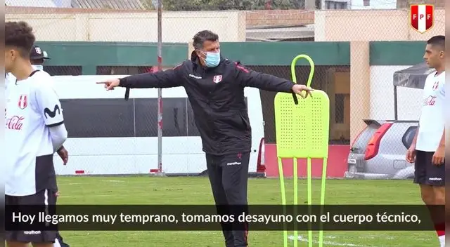 Flavio Maestri estuvo en el último microciclo de la Sub 17 en Chincha.