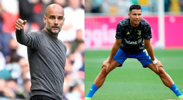 Pep Guardiola no pudo evitar referirse a Cristiano Ronaldo.