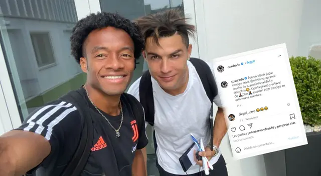 Juan Guillermo Cuadrado se despidió de Cristiano Ronaldo Juan Guillermo Cuadrado se despidió de Cristiano Ronaldo