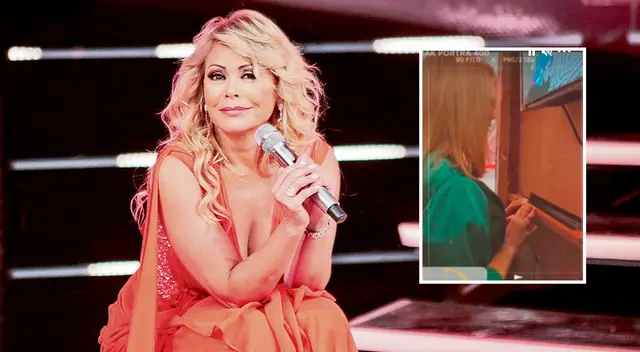 Gisela Valcárcel estaba mirando a la competencia antes de iniciar su programa.