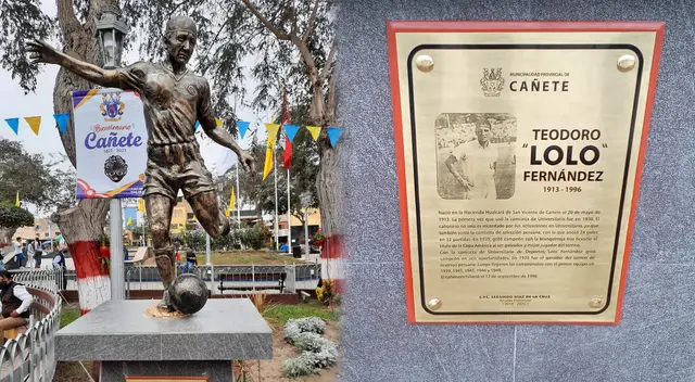 Estatua de Lolo Fernández fue develada en la Plaza de Armas de Cañete Estatua de Lolo Fernández fue develada en la Plaza de Armas de Cañete