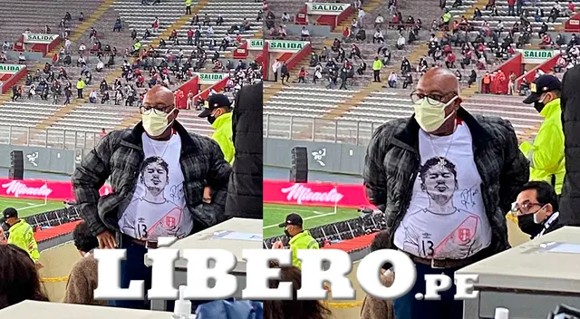 (Papá de Renato Tapia asistió al Estadio Nacional para alentar a su hijo)   
