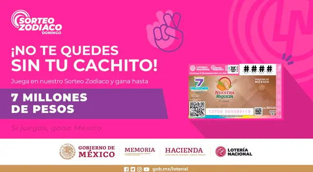 Lotería Nacional del Sorteo Zodiaco 1542, domingo 5 de septiembre. Lotería Nacional del Sorteo Zodiaco 1542, domingo 5 de septiembre.