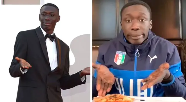 Khaby Lame, la estrella de Tiktok, desfila por la alfombra roja de Venecia