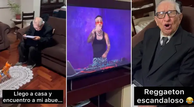 Abuelito se vuelve viral por ser captado escuchando reegaetón 'old school'