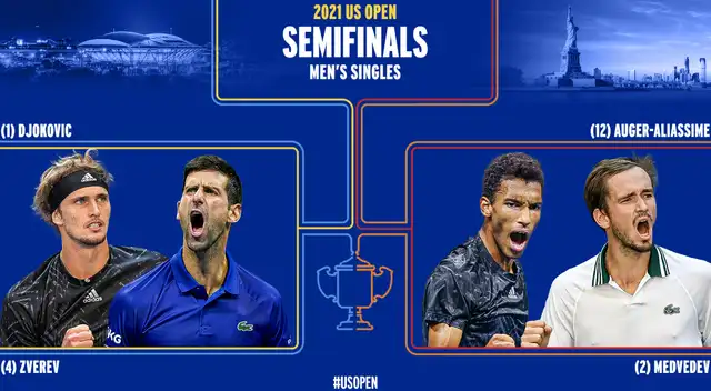 Conoce los horarios y canales de transmisión semifinales US Open 2021