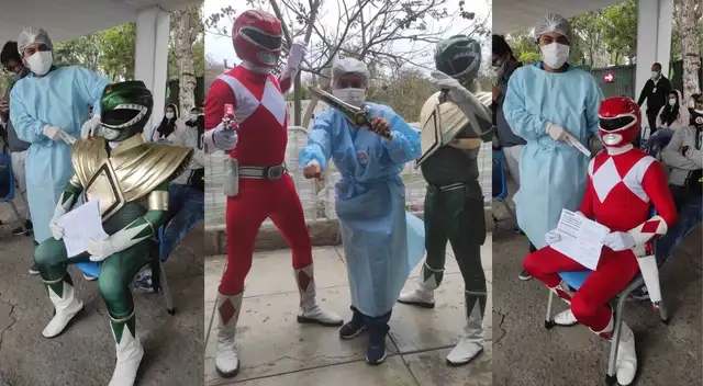 Vacunatón: Powers Rangers reciben vacuna contra la COVID-19
