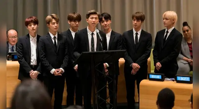BTS durante su primera visita a la sede de la ONU en el 2018. Foto: ONU