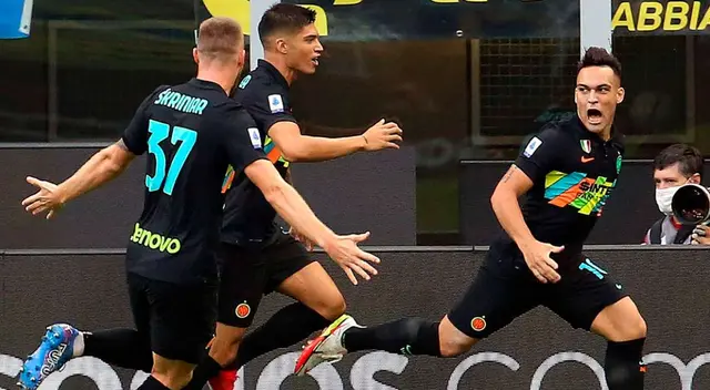 Lautaro Martínez marcó el primer gol del partido entre Inter vs Bologna
