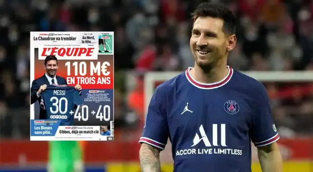 L'Equipe filtró la ganancia anual del crack del PSG Lionel Messi L'Equipe filtró la ganancia anual del crack del PSG Lionel Messi