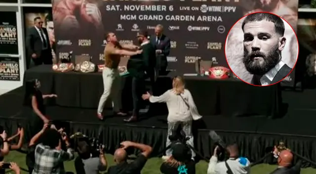 Canelo Álvarez golpeó a Plant durante presentación