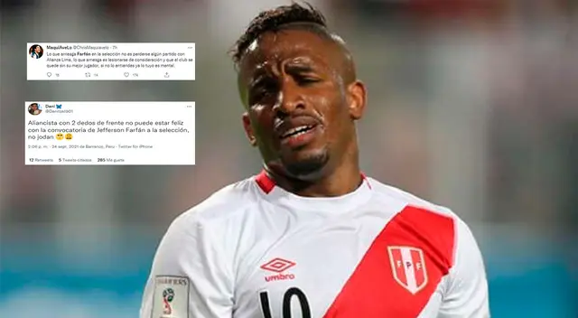 Hinchas de Alianza rechazan convocatoria de Jefferson Farfán Hinchas de Alianza rechazan convocatoria de Jefferson Farfán
