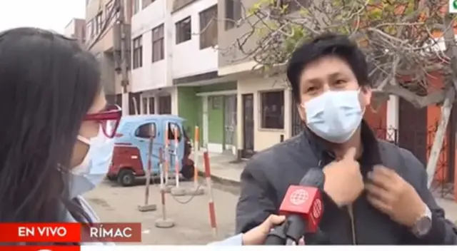 Taxista es asaltado en pleno enlace en vivo en el distrito del Rímac