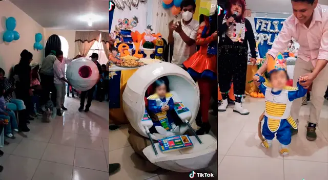 TikTok: niño tuvo fiesta de primer año al estilo Dragon Ball.