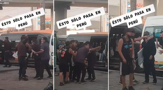 Cobradores de combi se enfrentaron por pasajero y video genera risas en TikTok Cobradores de combi se enfrentaron por pasajero y video genera risas en TikTok