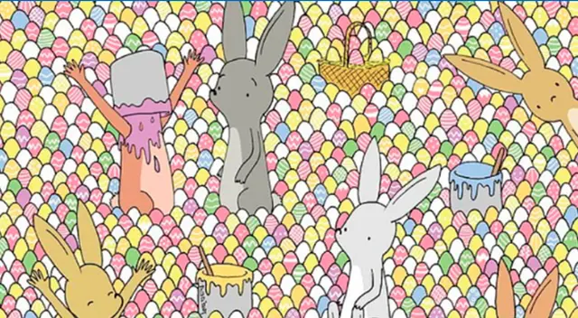 Reto visual - Nivel alto: Encuentra el corazón entre los huevos de pascuas en 1 minuto