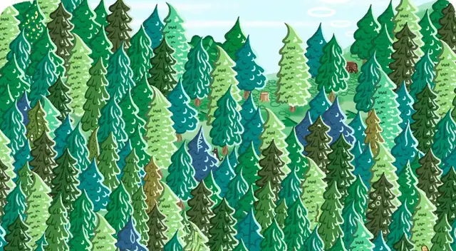 Reto visual: Ubica al dragón oculto entre el bosque en tan solo 30 segundos