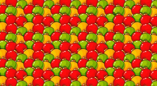 Reto visual: Encuentra a la manzana entre las esferas de navidad en 20 segundos Reto visual: Encuentra a la manzana entre las esferas de navidad en 20 segundos
