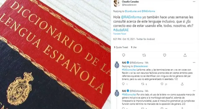 La RAE se manifiesta en contra del lenguaje inclusivo y el uso de ‘elle’, ‘todxs’ y ‘nosotrxs’ La RAE se manifiesta en contra del lenguaje inclusivo y el uso de ‘elle’, ‘todxs’ y ‘nosotrxs’