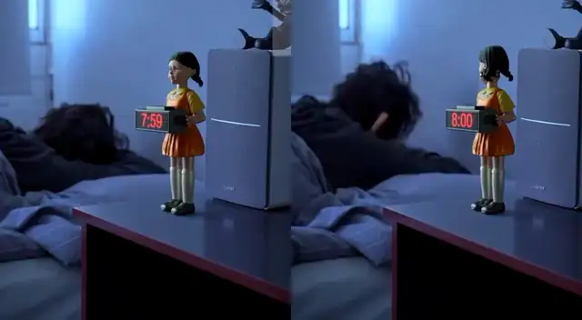 El juego del calamar viral despertador