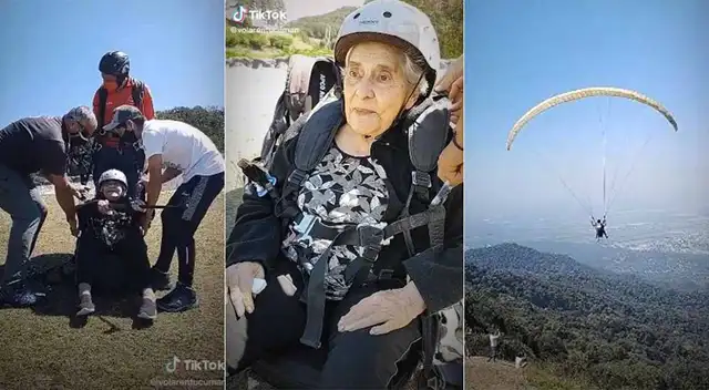 TikTok:Tierna abuelita de 94 años festejó su cumpleaños volando en parapente TikTok:Tierna abuelita de 94 años festejó su cumpleaños volando en parapente