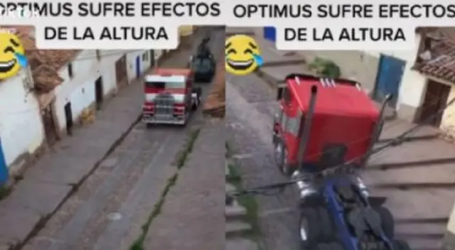 TikTok viral: Optimus es afectado por la altura y se descompone