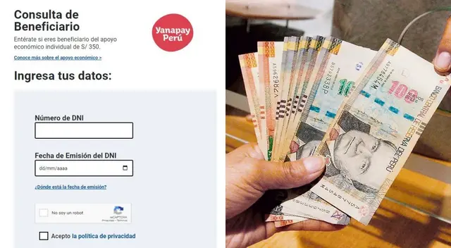 Bono Yanapay - LINK: Conoce si eres beneficiario del subsidio de 350 soles.