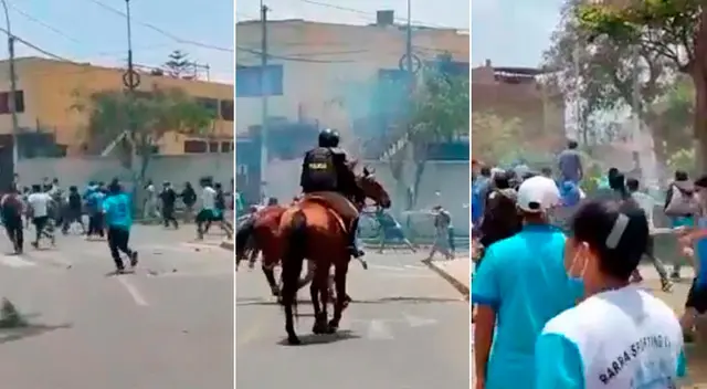 Hinchas de Sporting Cristal causaron disturbios en La Florida