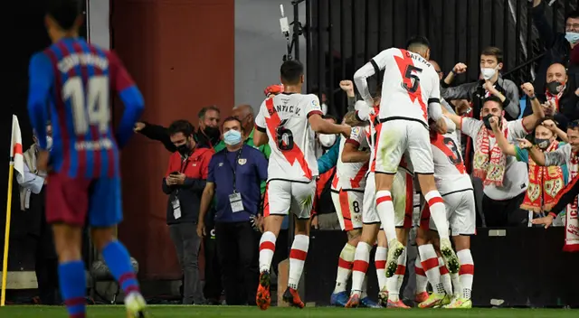 Rayo Vallecano derrotó al Barcelona por 1-0.