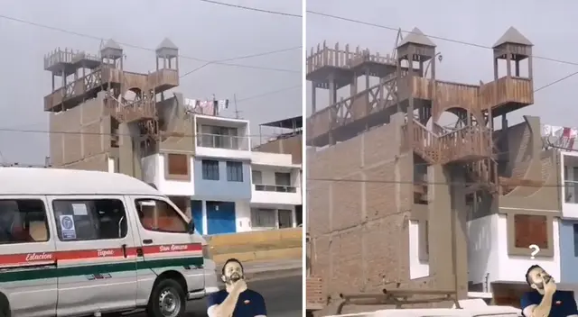 Casa se vuelve viral en TikTok por tener construido una especie de castillo